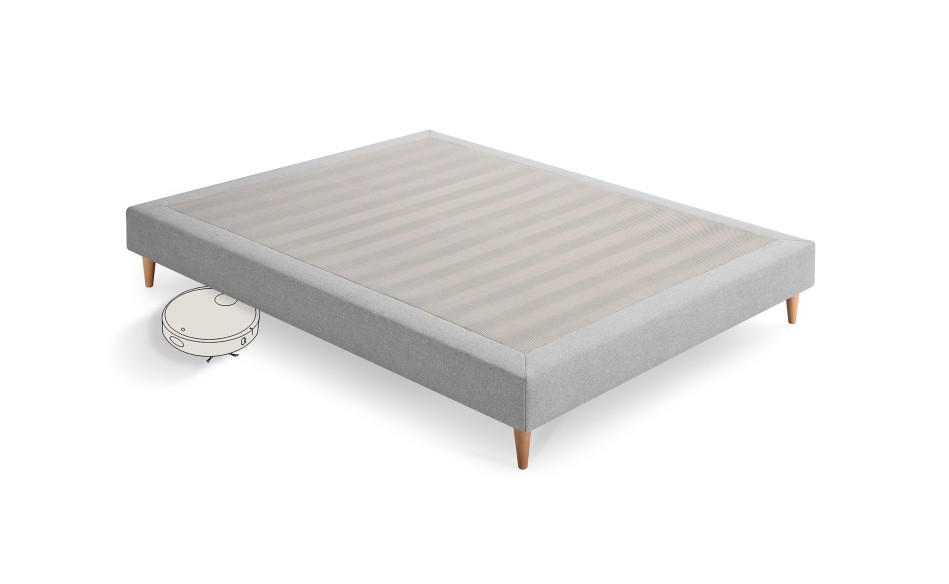 Cama Eros con base tapizada a medida