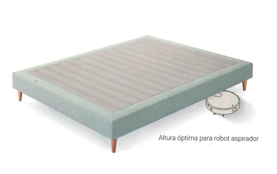 Cama Creta con base tapizada a medida