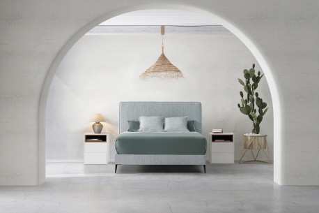 Cama Lucca con base tapizada a medida 2