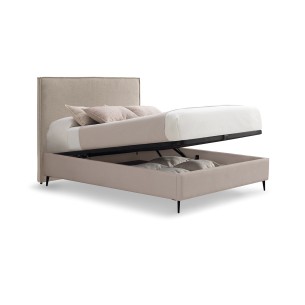 Cama Genova con canapé con patas a medida