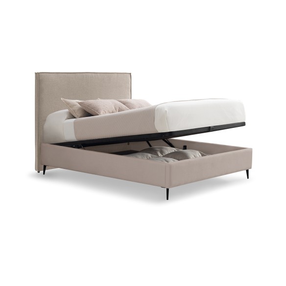 Cama Genova con canapé con patas a medida