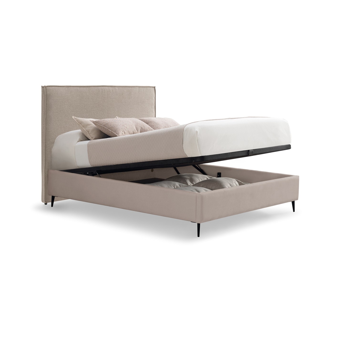 Cama Genova con canapé con patas a medida