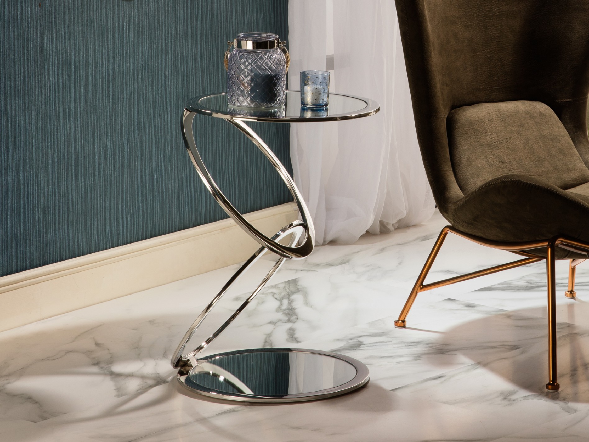 ·AROS· SIDE TABLE, STEEL Ø45