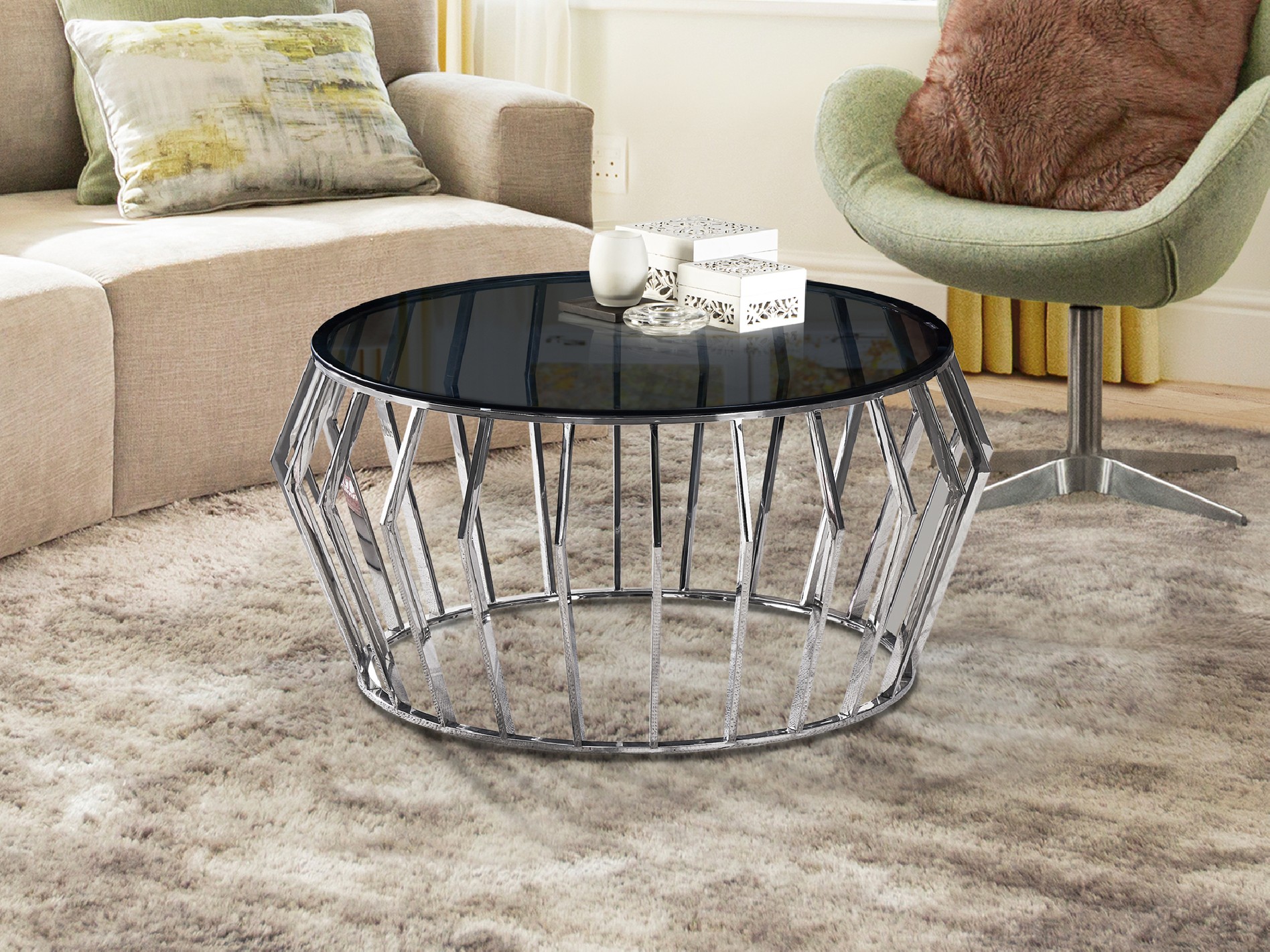 CIROS-MESA CENTRO ACERO BRILLO