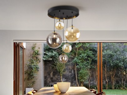 DARK - LAMP 5L BLACK-BRASS