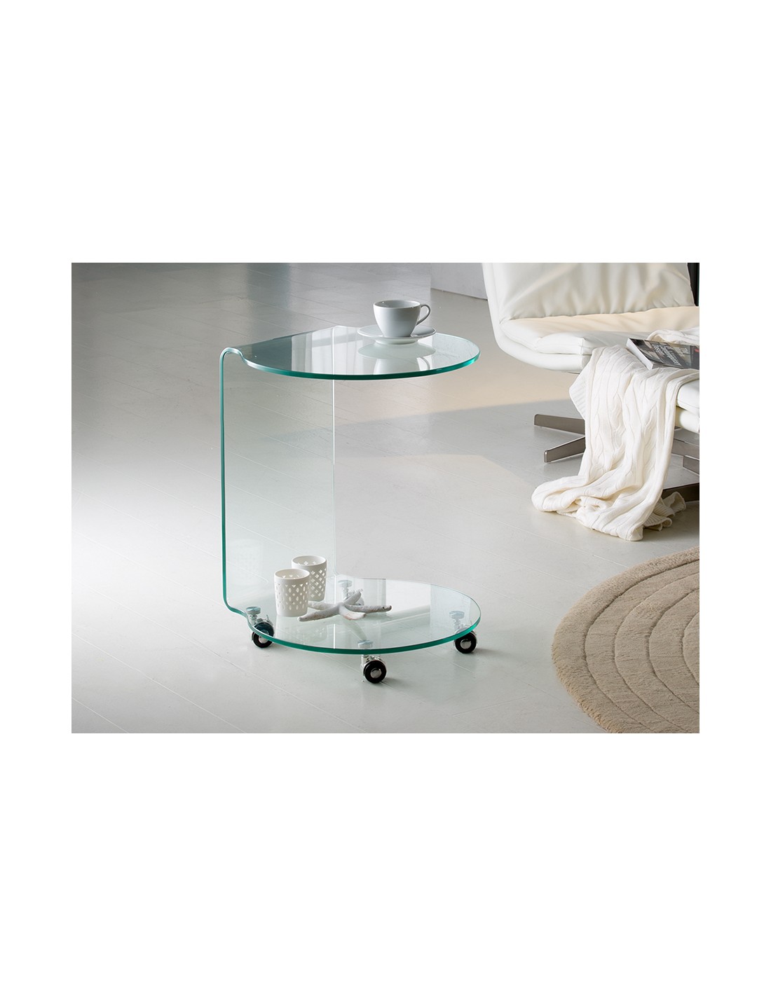 ·GLASS· ROUND SIDE TABLE