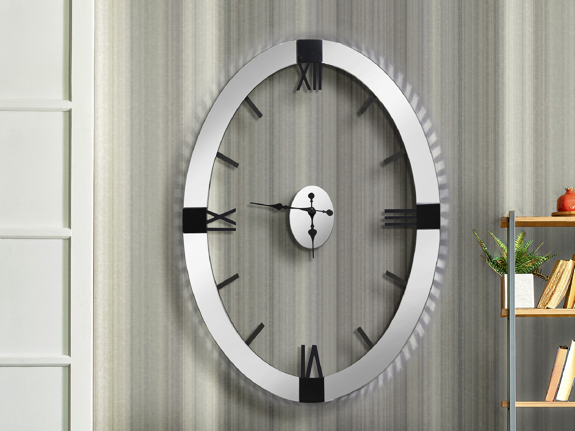 ·TIMES· OVAL WALL CLOCK