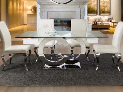 CASANDRA-MESA COMEDOR ACERO