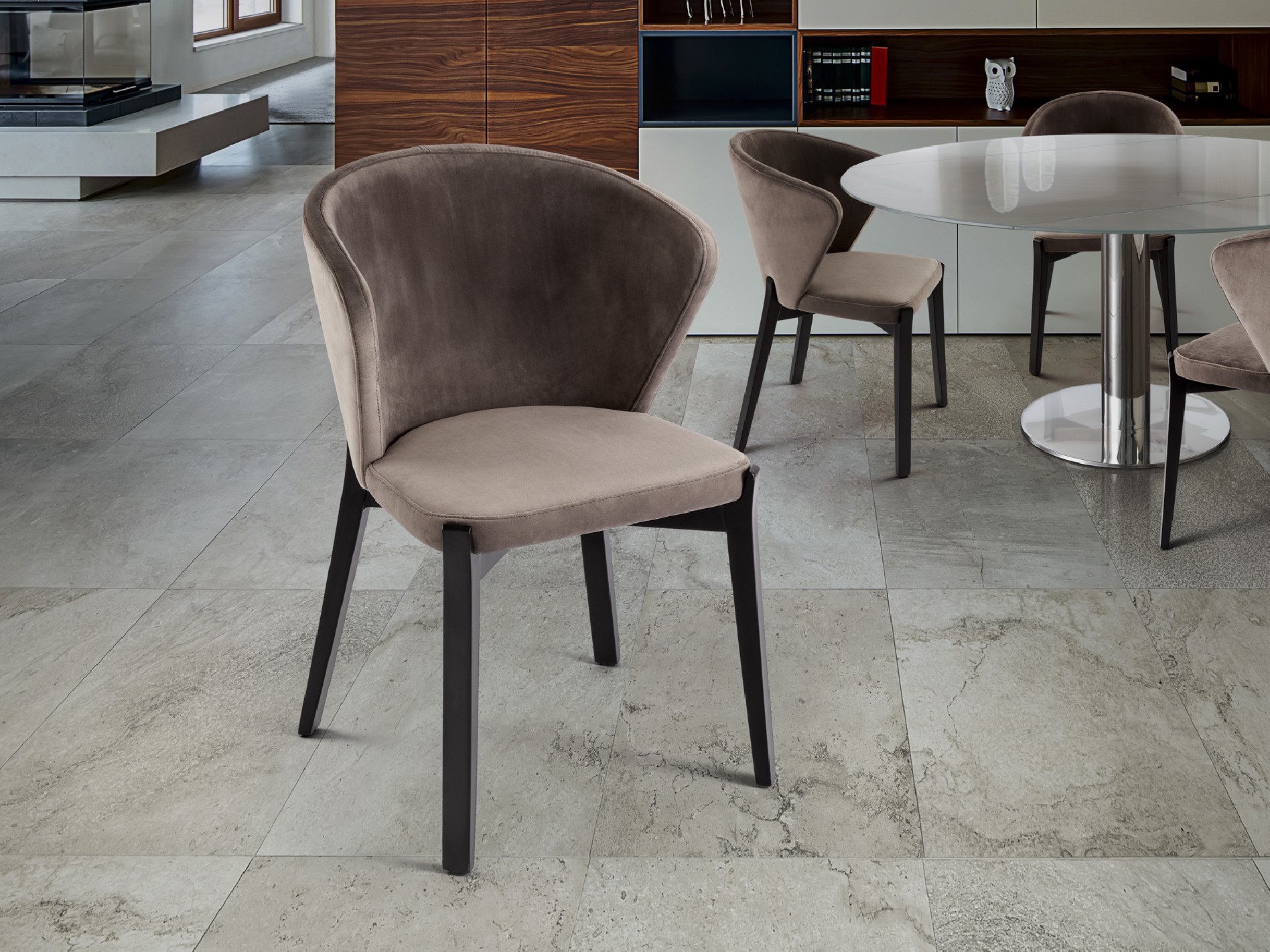 ·AZURA· ARMCHAIR, BLACK/STONE