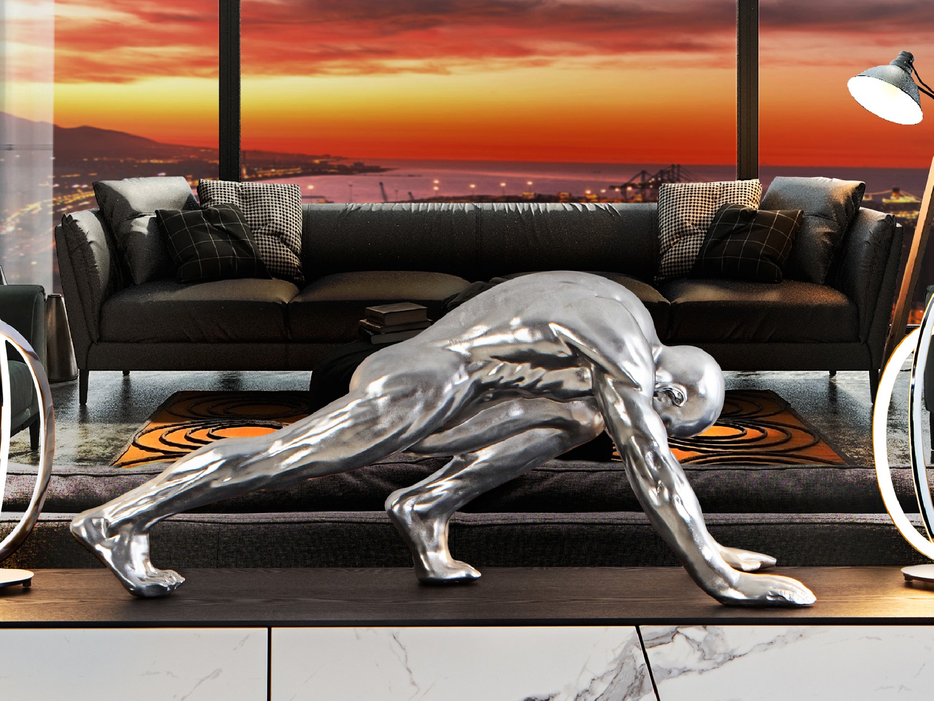 ·ASANA· LARGE FIGURE, SILVER