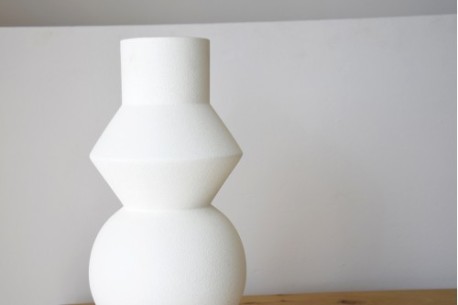 Jarrón cerámica blanco mate 2