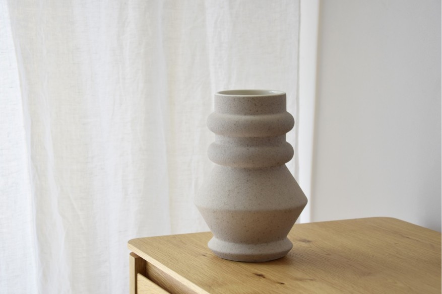 Jarrón cerámica terracota mate