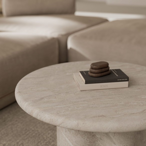 Mesa centro efecto travertino Giulia