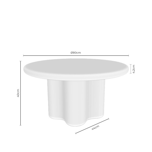 Mesa centro efecto travertino Giulia