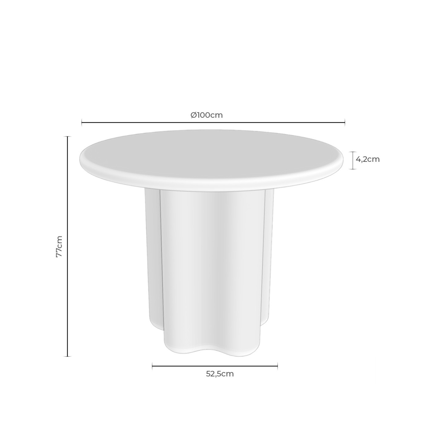 Mesa auxiliar efecto travertino Chiara