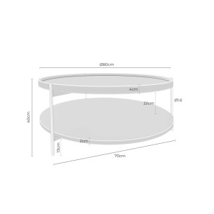 Mesa de centro negro Dareck 2