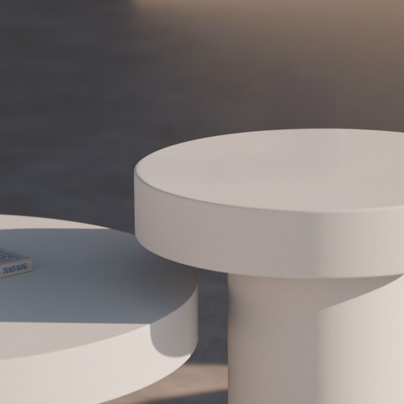 Mesa auxiliar Mirlo blanco