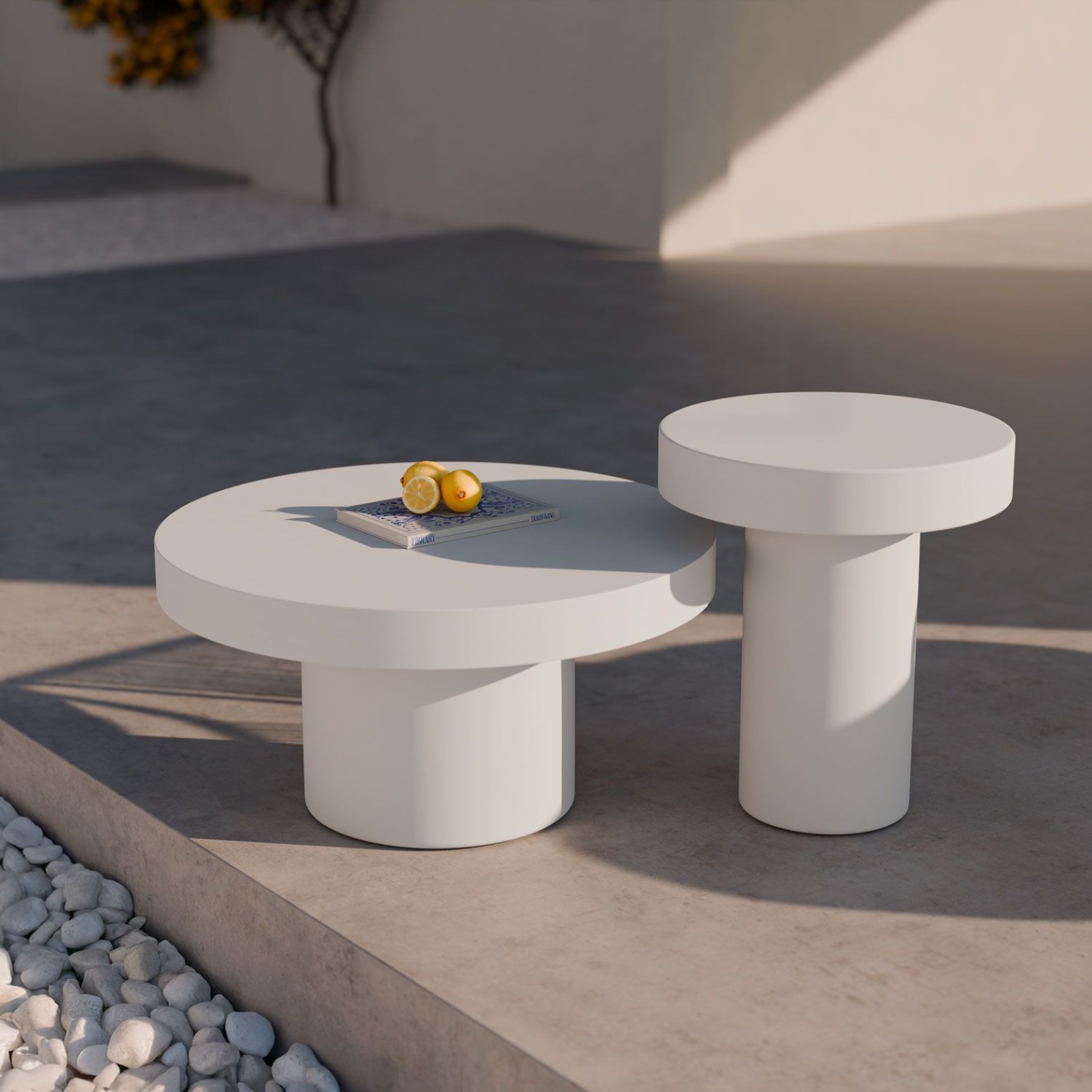 Mesa auxiliar Mirlo blanco