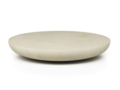 Mesa de centro redonda microcemento baja Nika