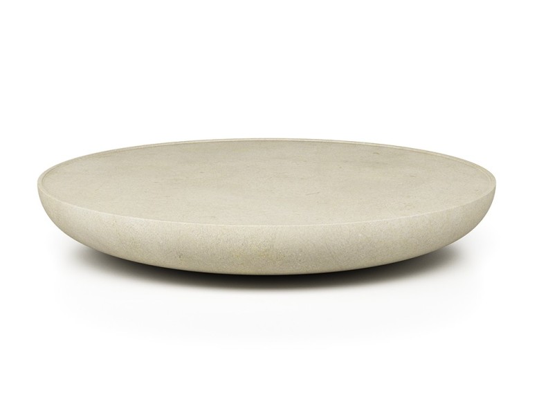 Mesa de centro redonda microcemento baja Nika