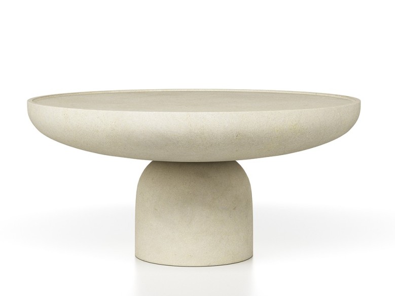 Mesa de centro redonda microcemento alta Nika