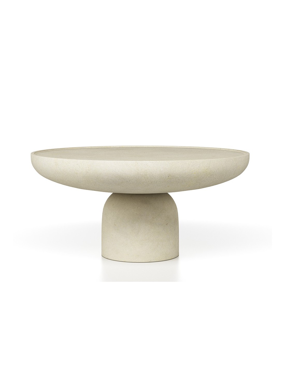 Mesa de centro redonda microcemento alta Nika