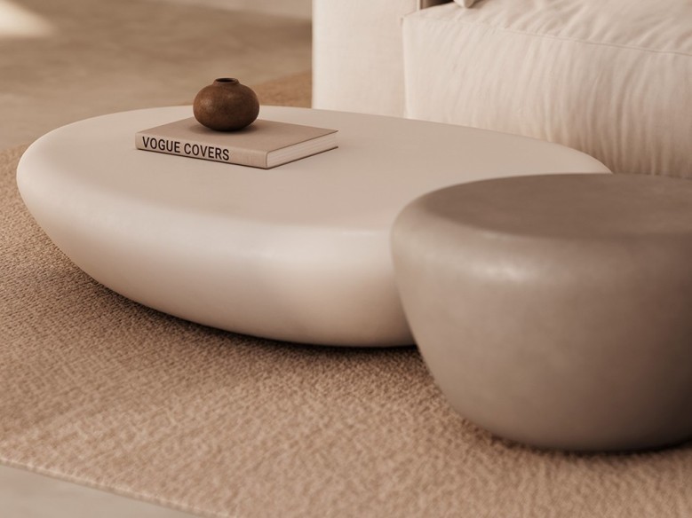 Mesa de centro microcemento baja Tana