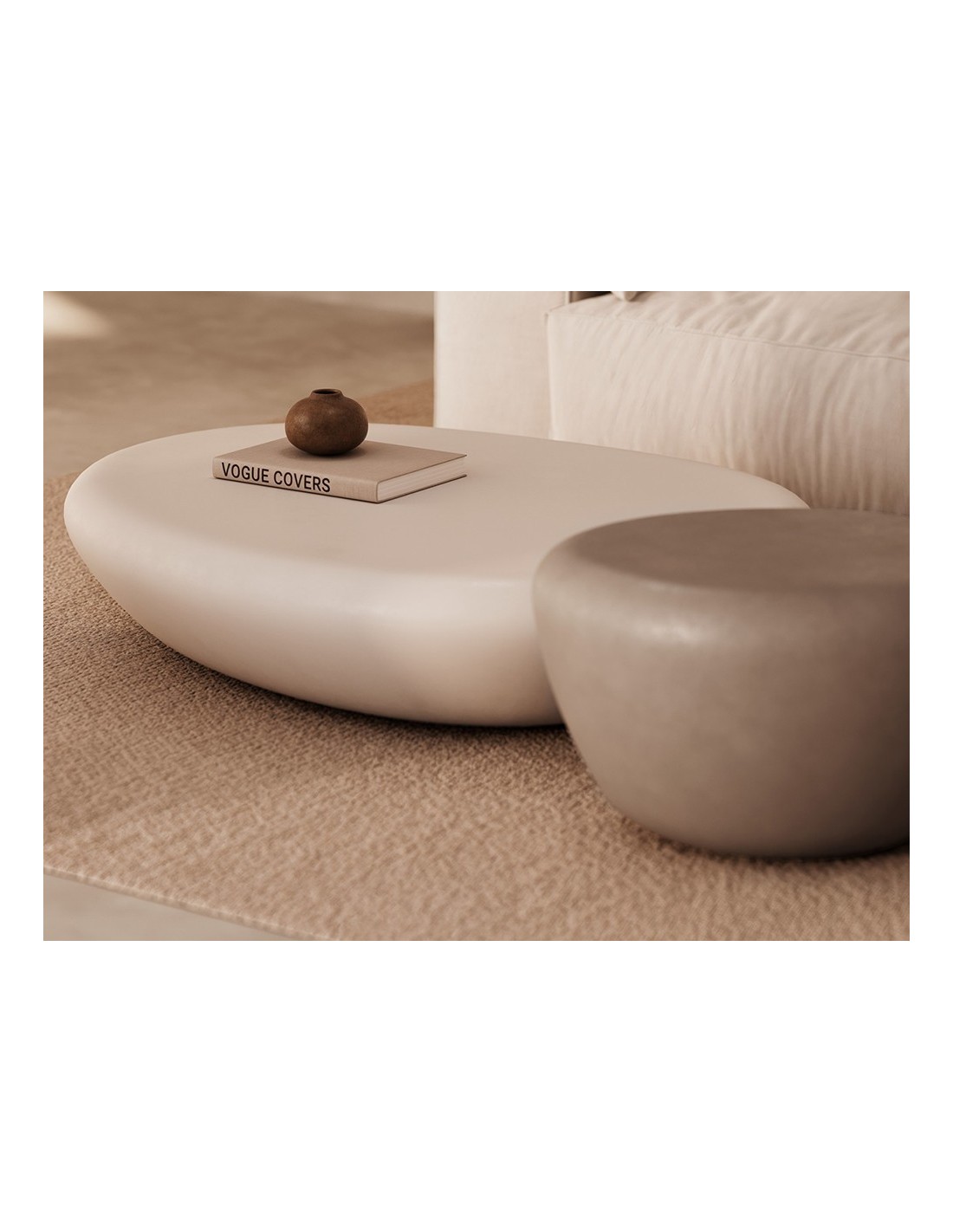 Mesa de centro microcemento baja Tana