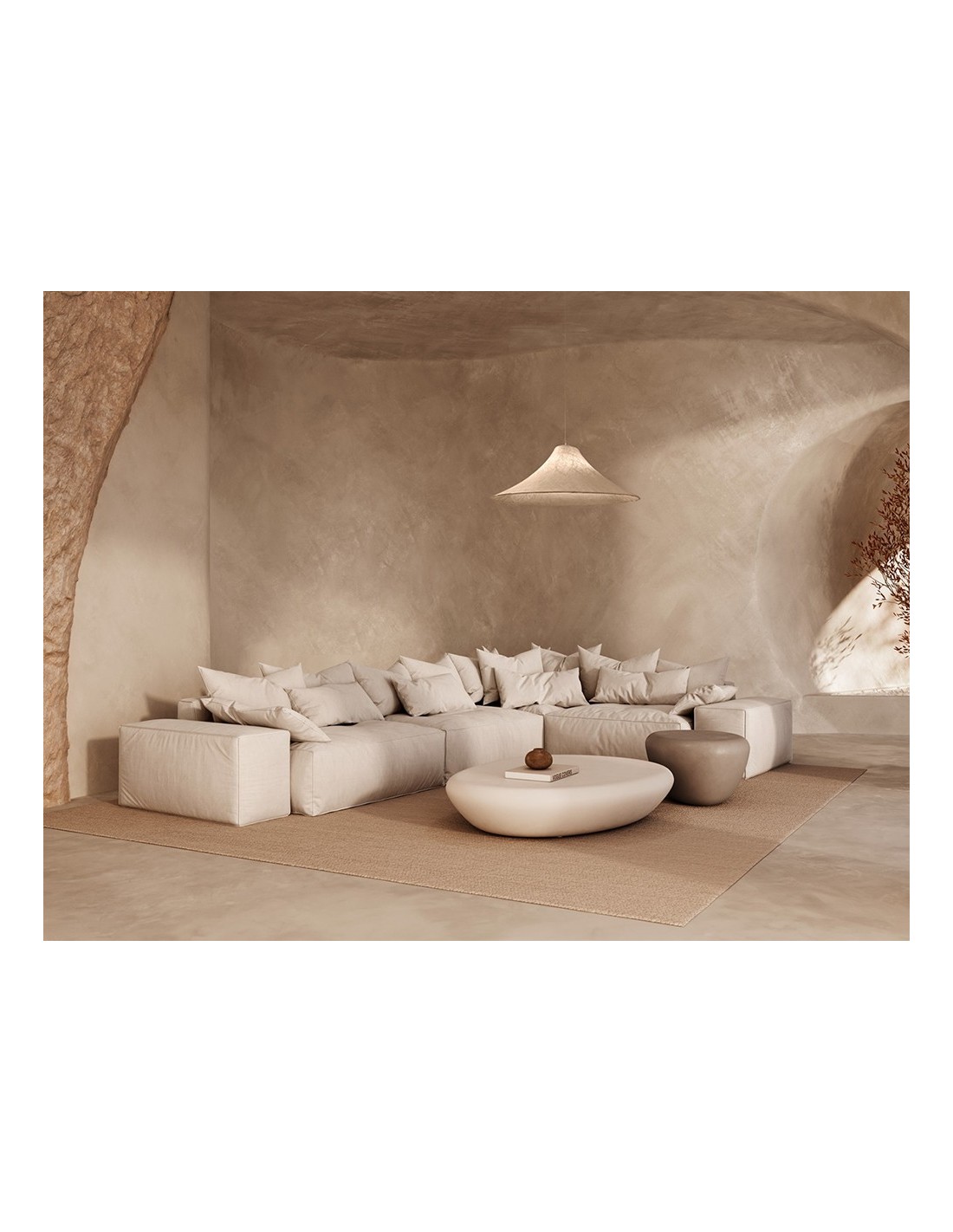 Mesa de centro microcemento baja Tana