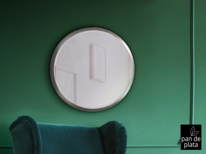 ARIES-ESPEJO REDONDO 54Ø PLATA