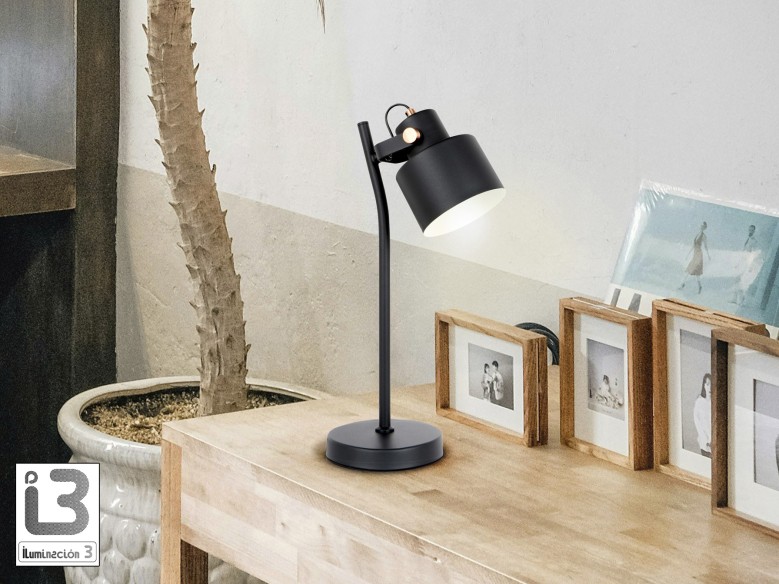 I3 - ERIKA - TABLE LAMP 1L. BLACK-COPPE
