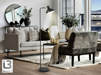 I3 - IRIAS - FLOOR LAMP 1L BLACK-COPPER