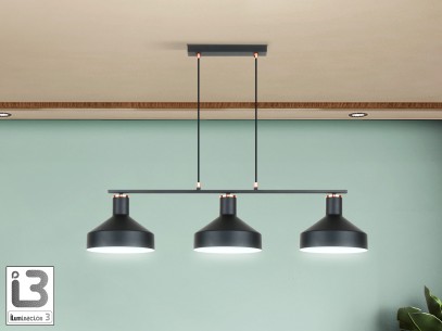 I3 - IRIAS - LAMP 3L BLACK-COPPER D45