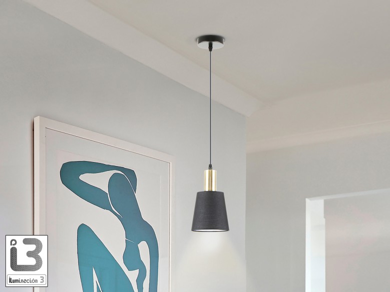 I3 - GISELA - LAMP 1L BLACK-BRASS
