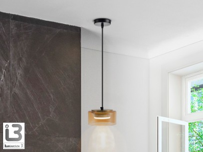 I3 - OLAIA - LAMP 1L BLACK-AMBER