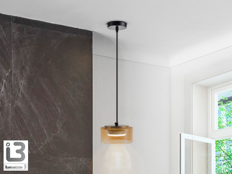 I3 - OLAIA - LAMP 1L BLACK-AMBER