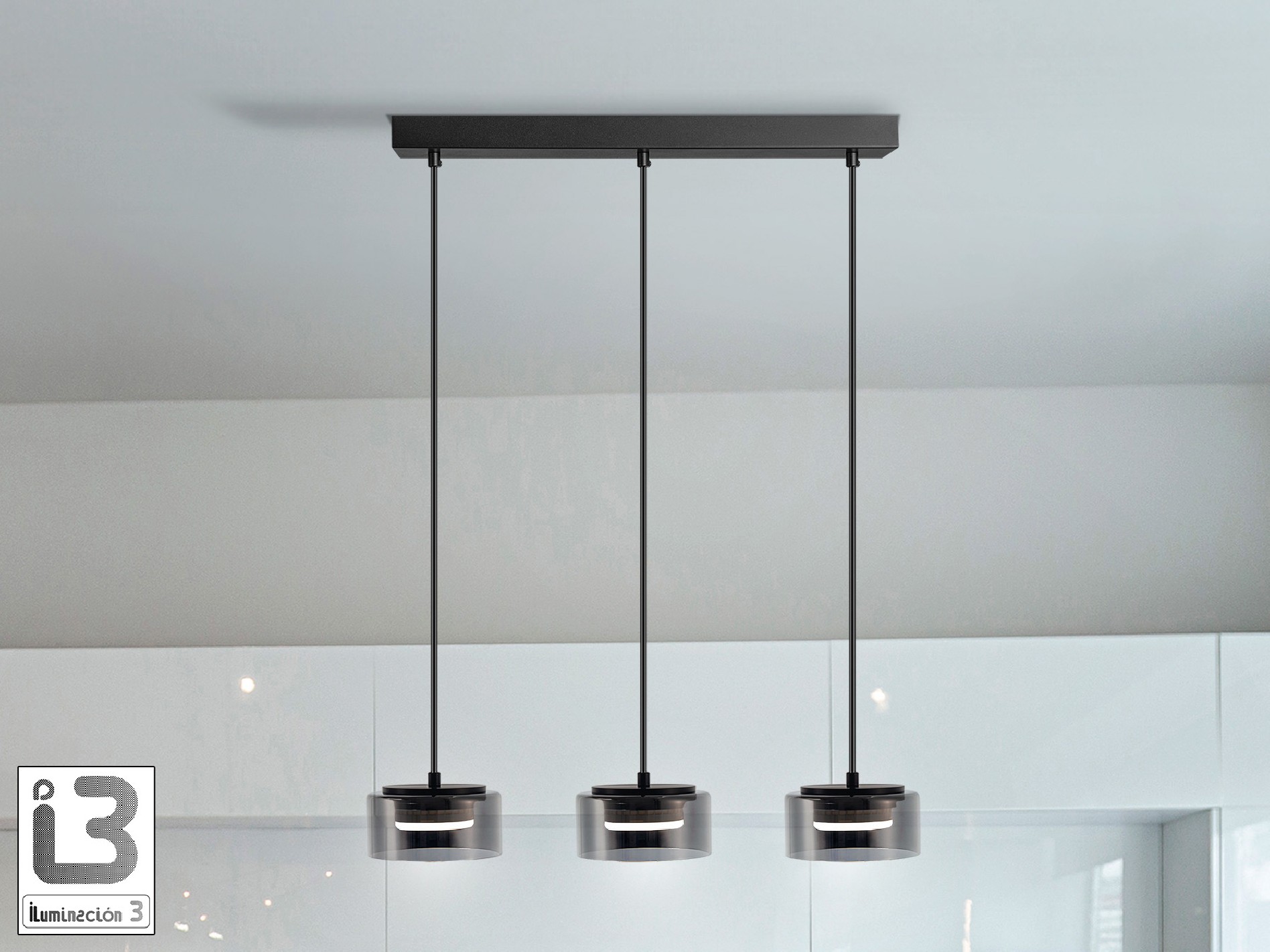 I3 - OLAIA - LAMP 3L BLACK-SMOKY