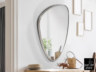 ·ORIO· TRIANGULAR MIRROR, 84x55, SILVER