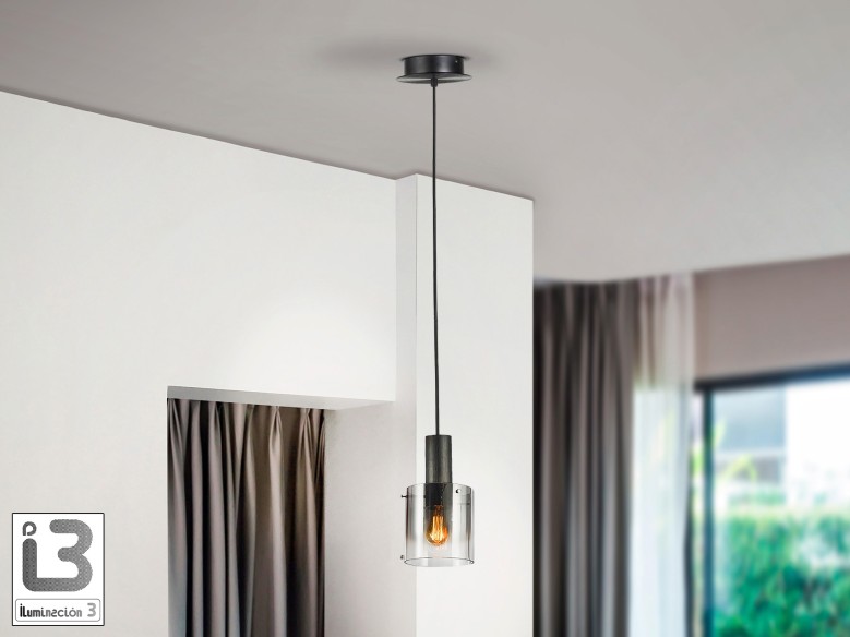 I3 - VENIZE - LAMP 1L BLACK-SMOKE