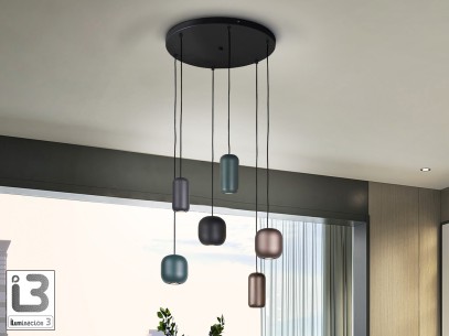 I3 - NIMES - LAMP 6L BLACK-COLOURS