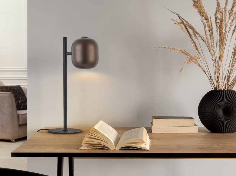 I3 - NIMES - TABLE LAMP 1L BLACK-BROWN