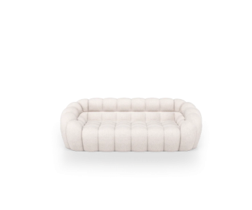 Sofá Miami tres plazas tapizado en Marea creme 2