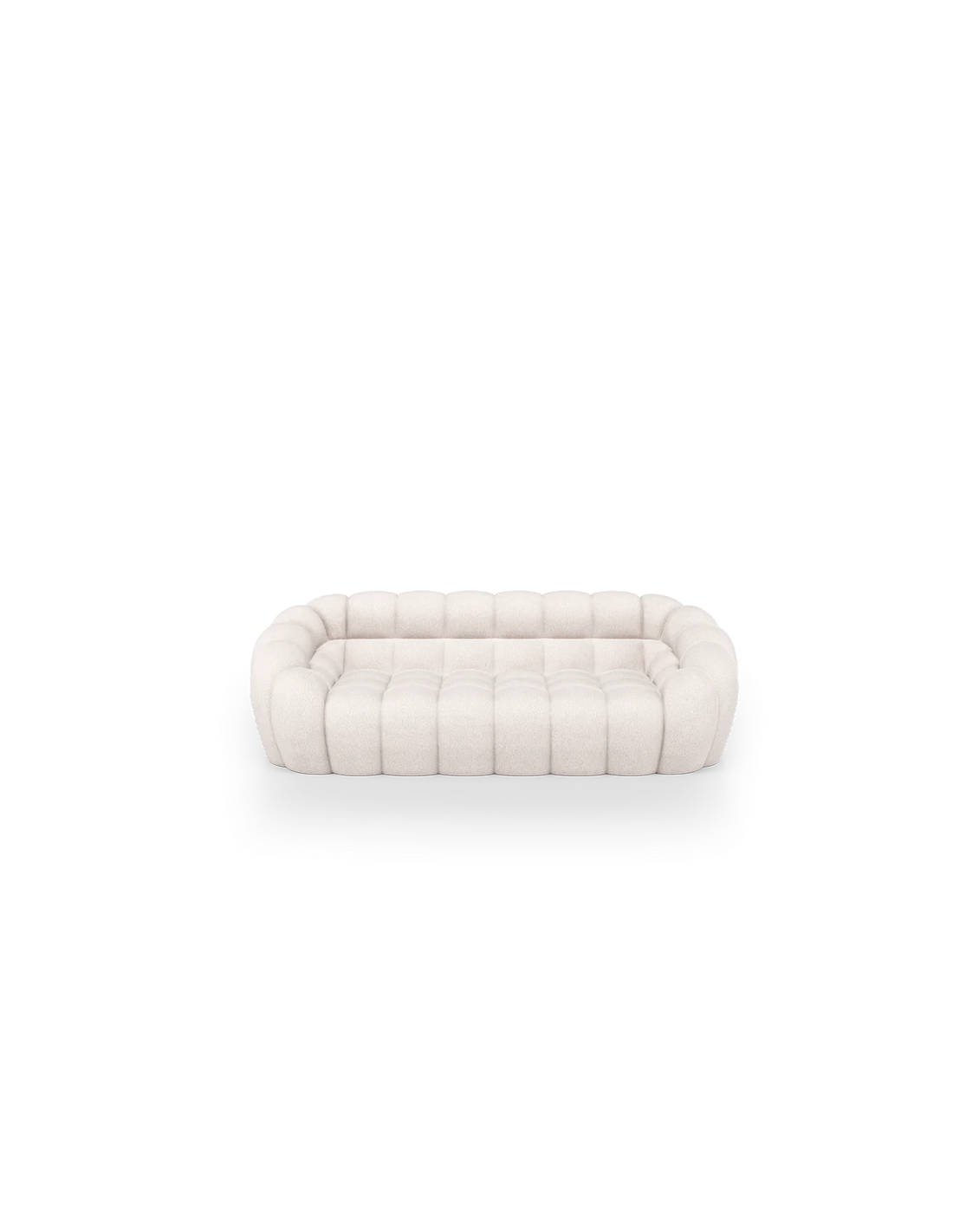 Sofá Miami tres plazas tapizado en Marea creme