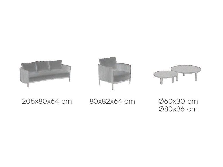 copy of Set exterior MONACO granate