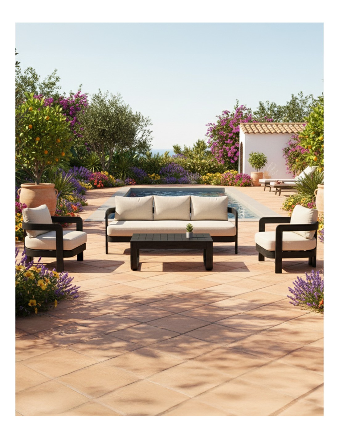 Set exterior CORÉ 3P negro