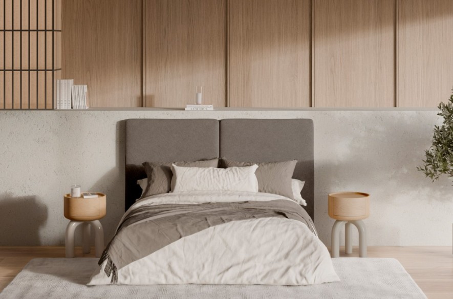 Mesita ARNOLD roble/beige