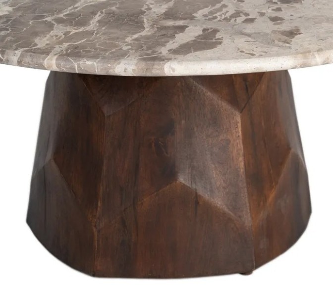 MESA CENTRO MADERA-MÁRMOL