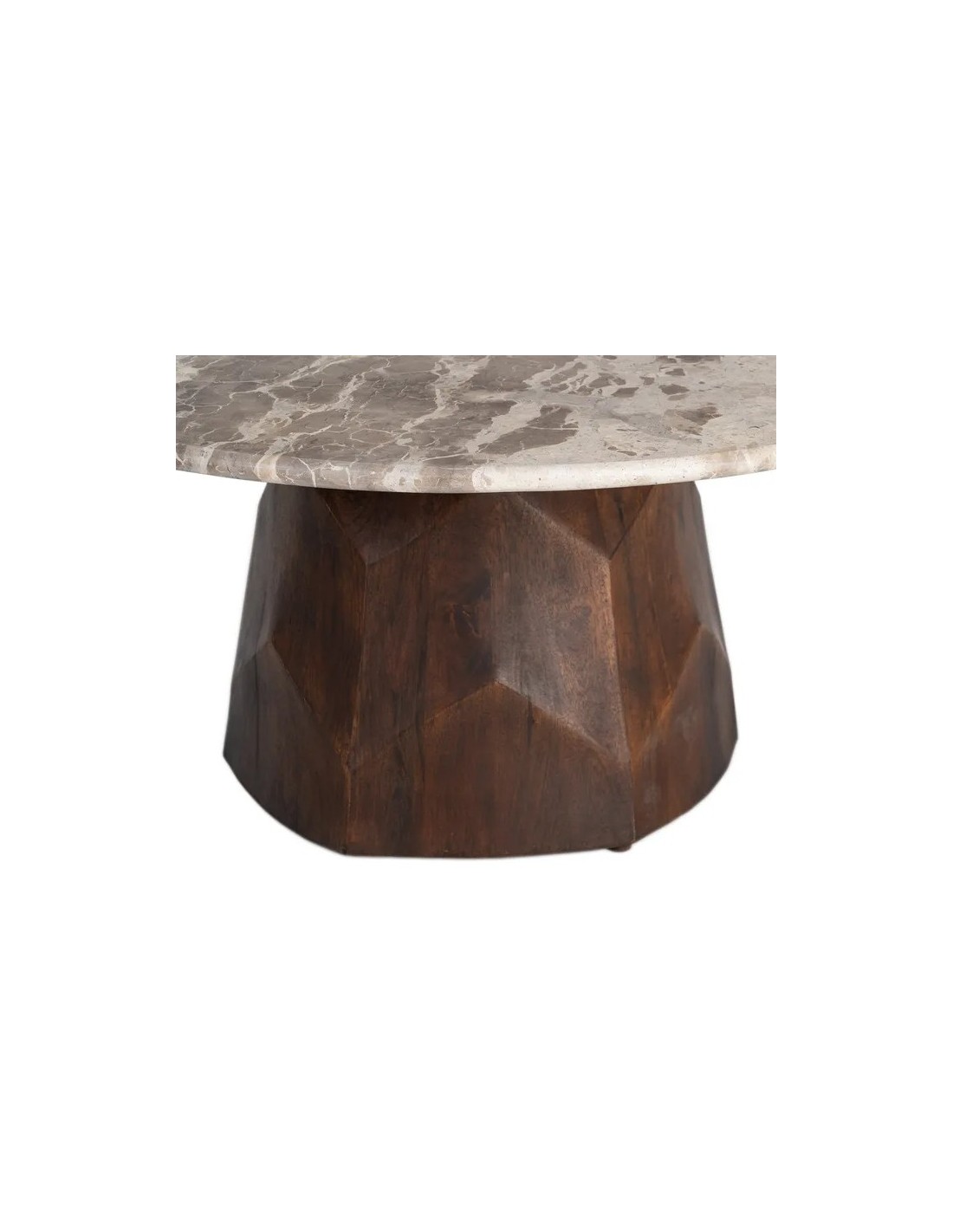 MESA CENTRO MADERA-MÁRMOL