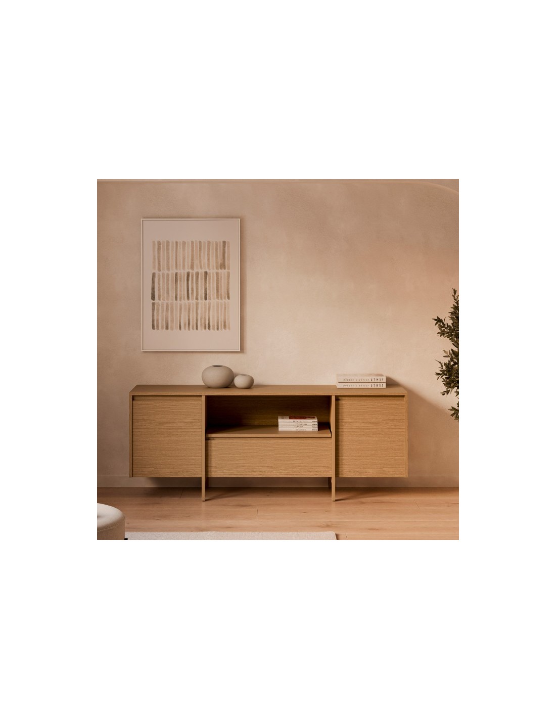 Mueble TV 160 PACIFIC (2 puertas + cajones)