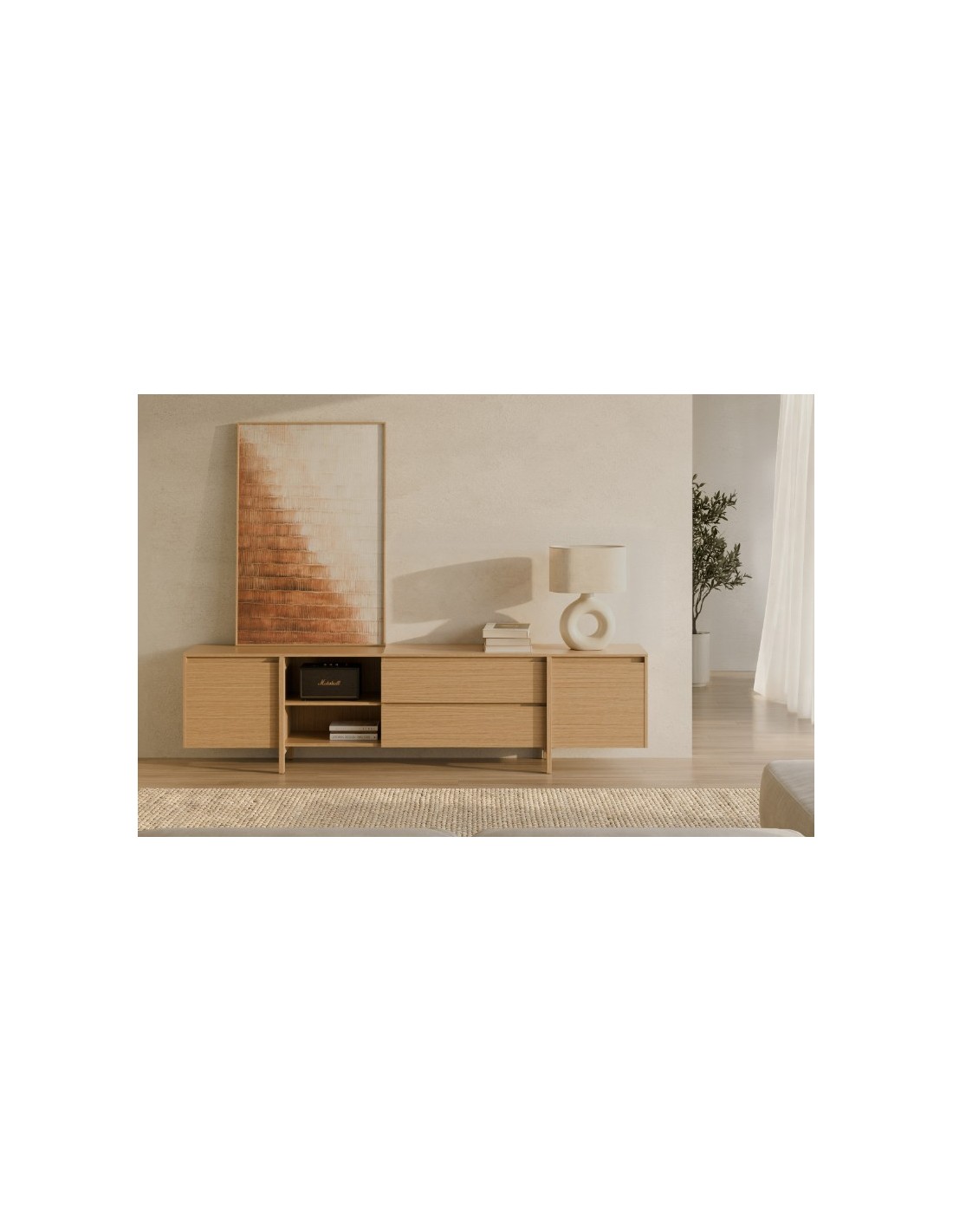 Mueble TV 240 PACIFIC (2 puertas + cajones)
